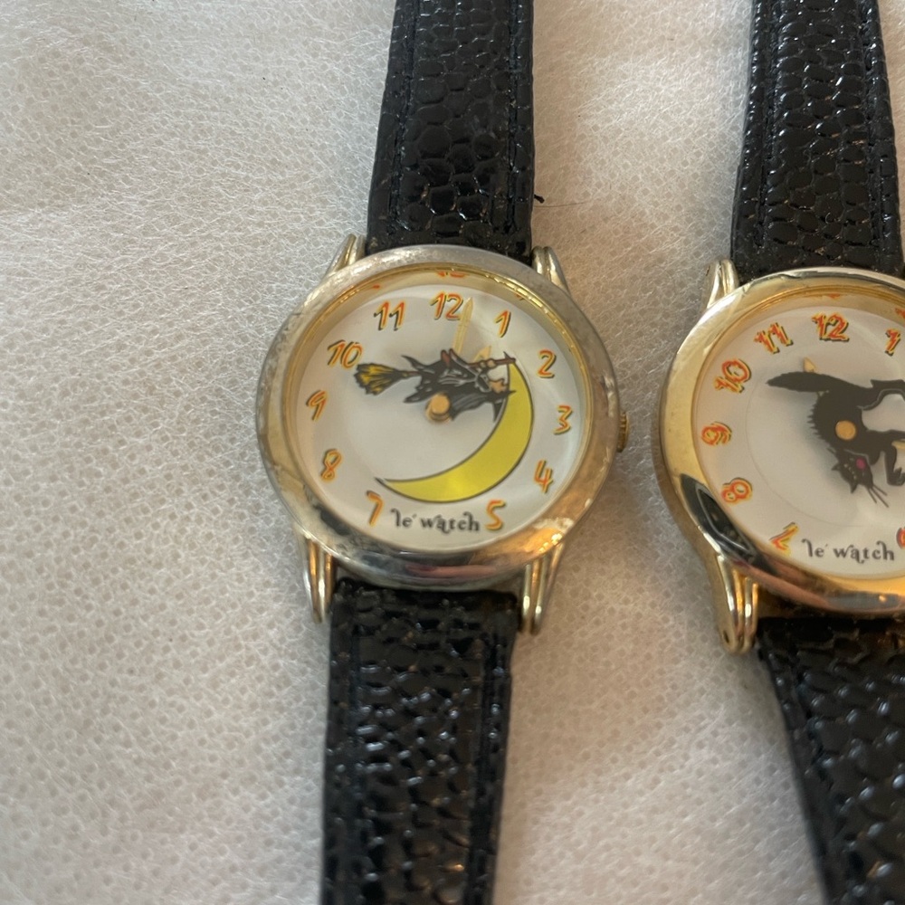 Le Witch Witch Design Black Strap pair of Watches - Picture 5 of 12